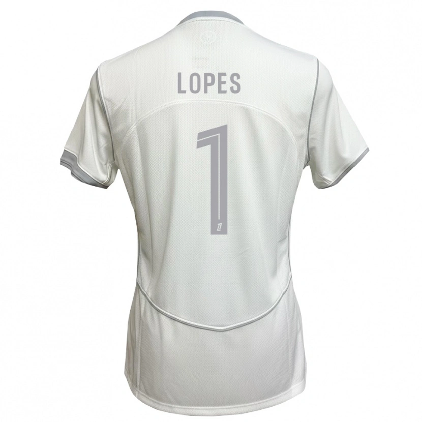 Danxen Criança Camisola Anthony Lopes #1 Cinza Branco Alternativa 2026/27 Camisa