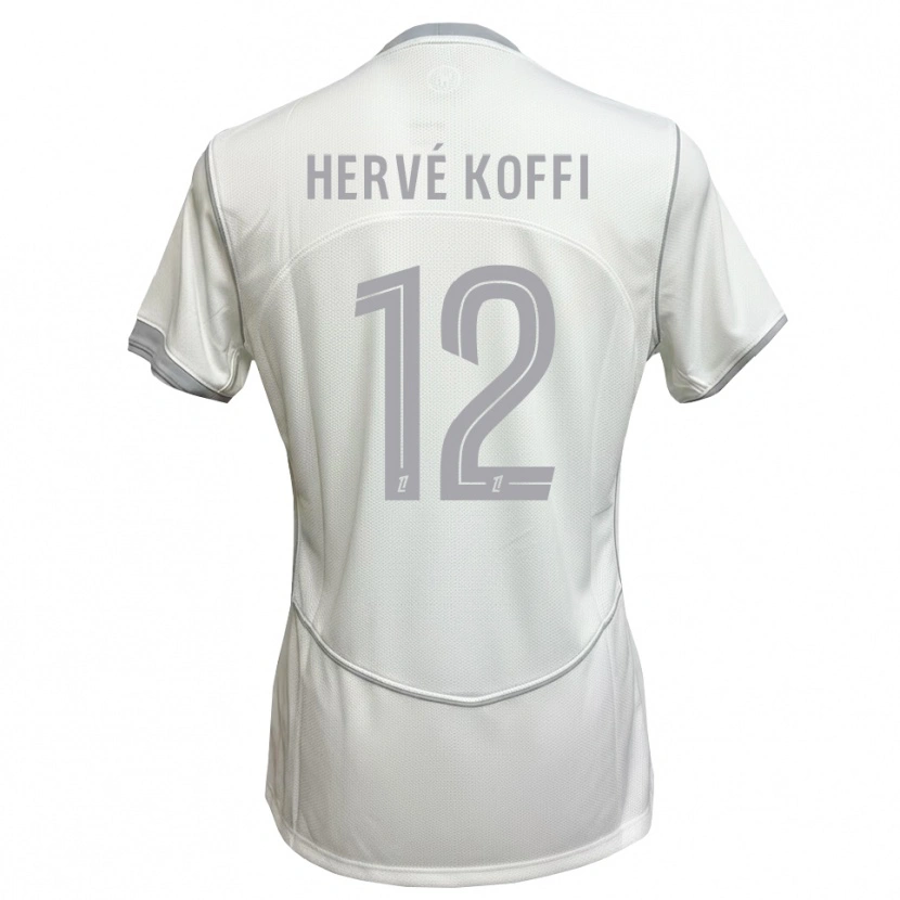 Danxen Criança Camisola Hervé Koffi #12 Cinza Branco Alternativa 2026/27 Camisa
