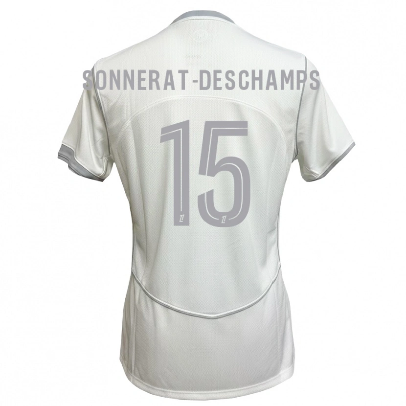 Danxen Criança Camisola Nattio Sonnerat #15 Cinza Branco Alternativa 2026/27 Camisa