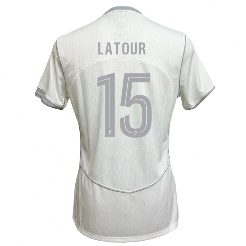 Danxen Criança Camisola Léo Latour #15 Cinza Branco Alternativa 2026/27 Camisa