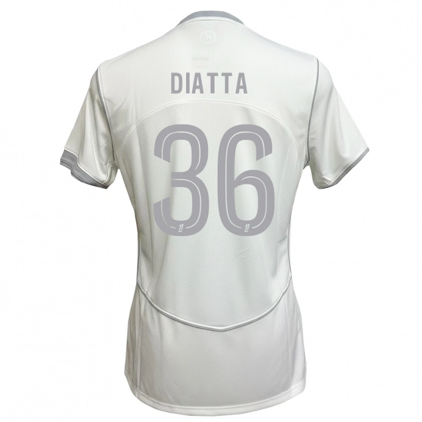 Danxen Criança Camisola Bané Diatta #36 Cinza Branco Alternativa 2026/27 Camisa