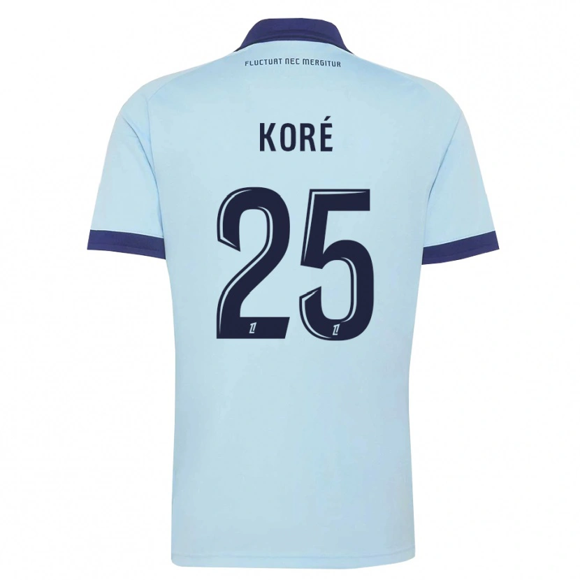 Danxen Criança Camisola Yoan Koré #25 Azul Centáurea Preto Alternativa 2026/27 Camisa