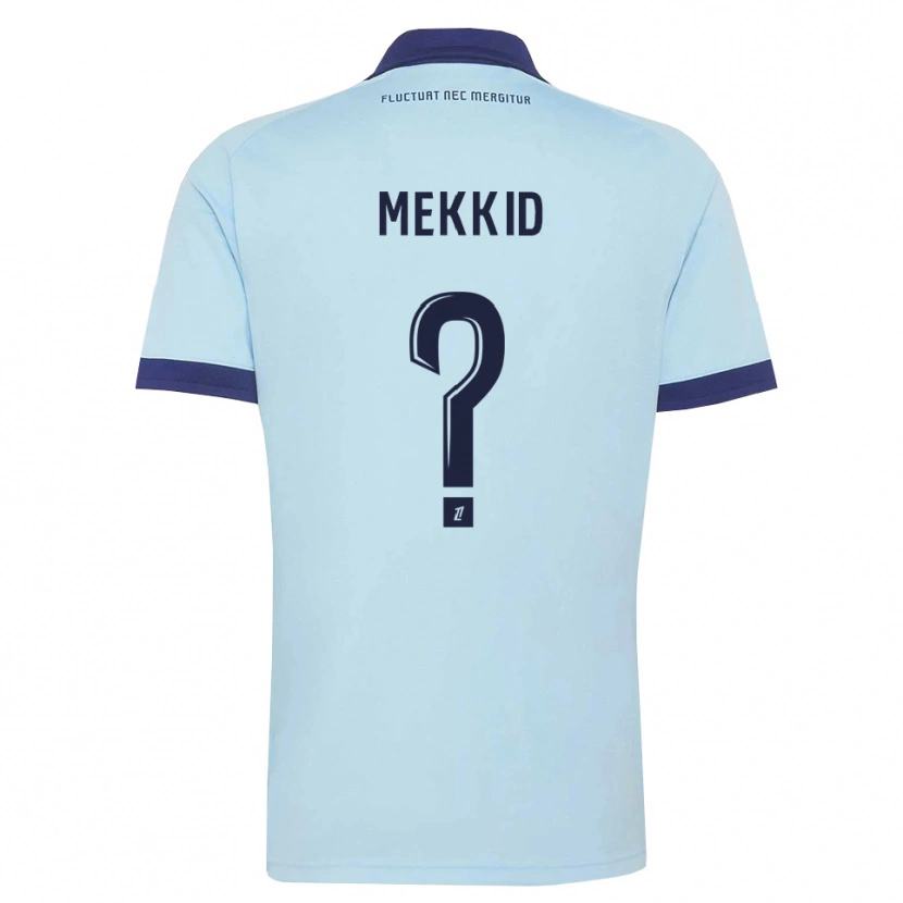 Danxen Criança Camisola Ayoub Mekkid #0 Azul Centáurea Preto Alternativa 2026/27 Camisa