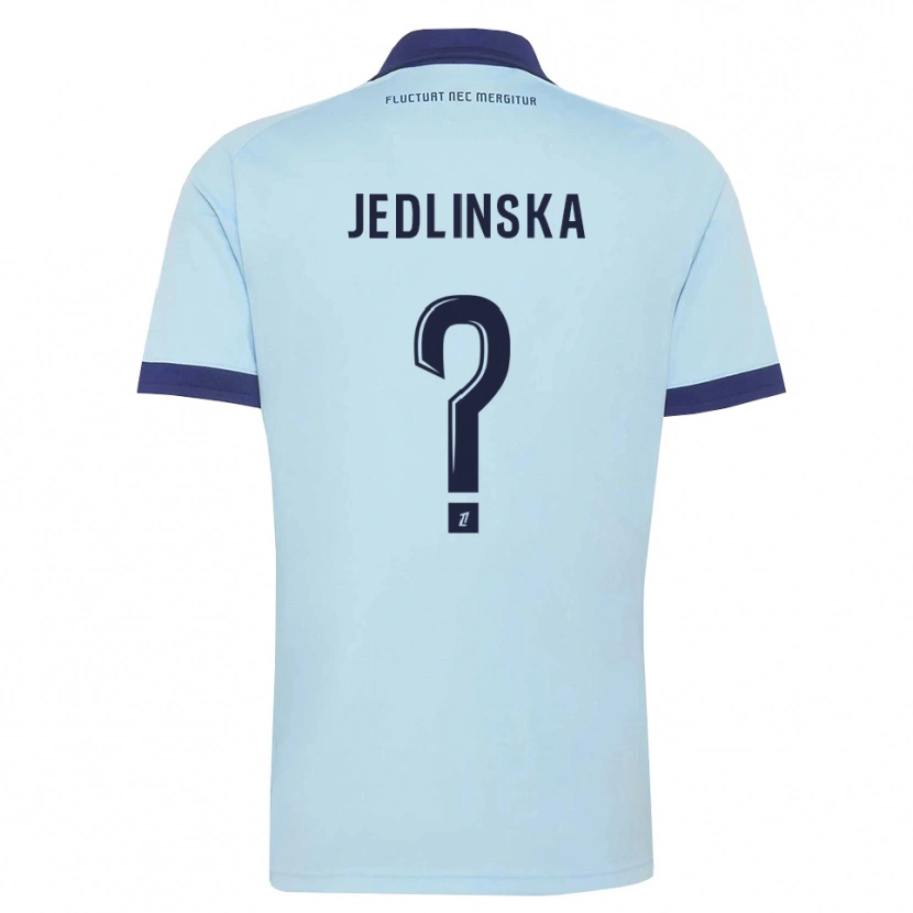 Danxen Criança Camisola Klaudia Jedlinska #0 Azul Centáurea Preto Alternativa 2026/27 Camisa