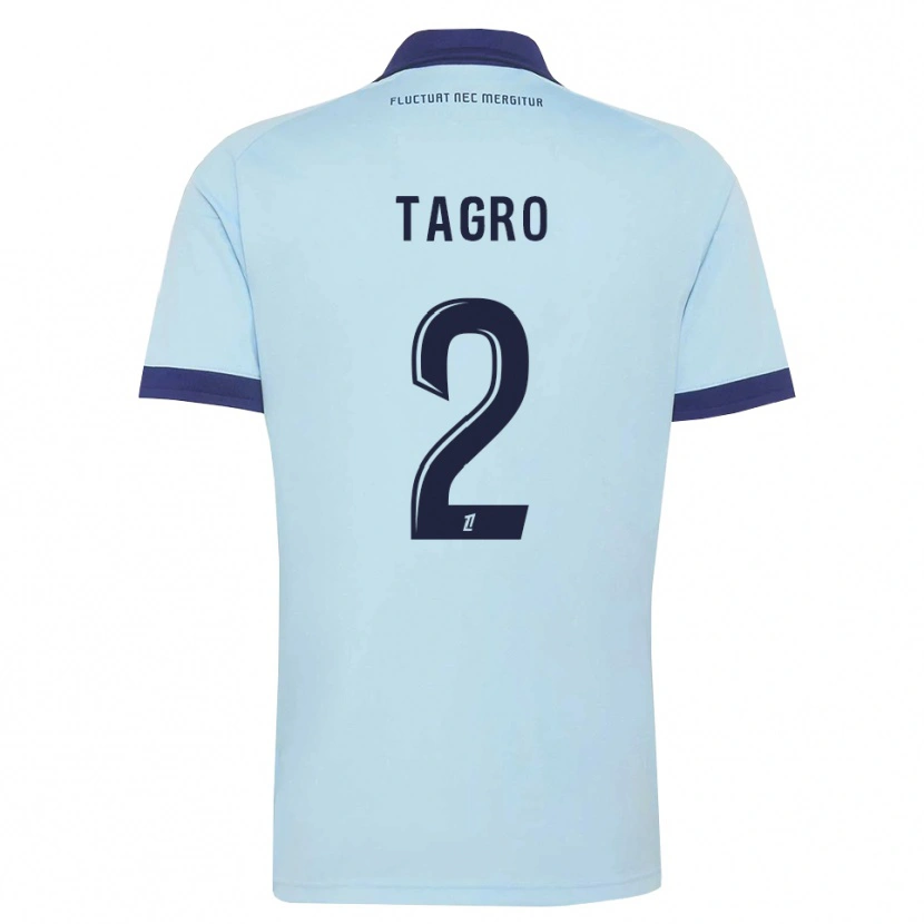 Danxen Criança Camisola Lucas Tagro #2 Azul Centáurea Preto Alternativa 2026/27 Camisa