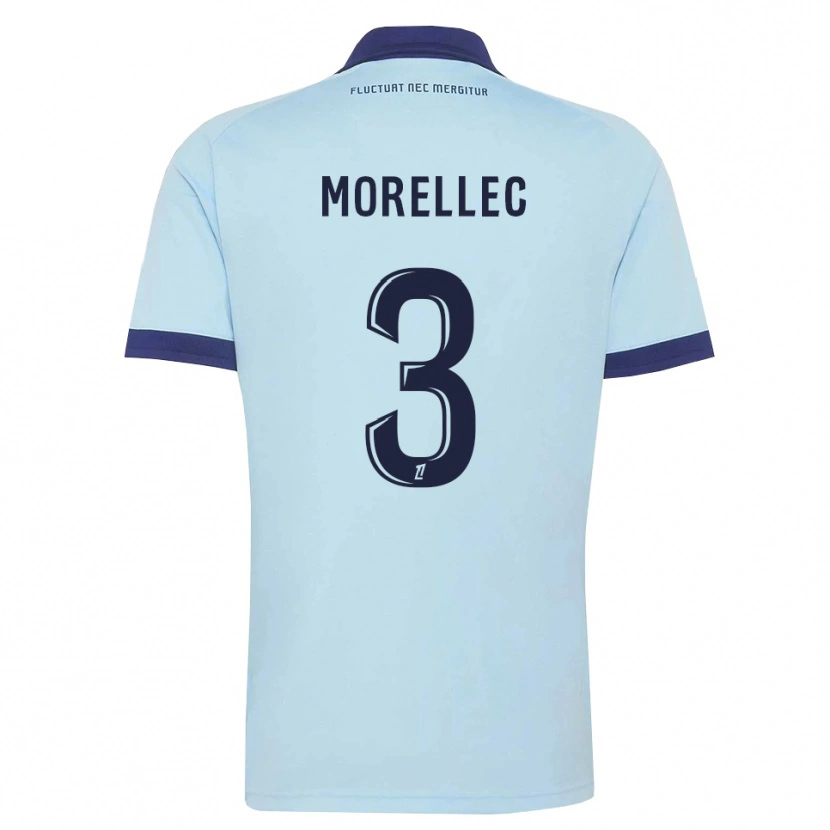 Danxen Criança Camisola Lucien Morellec #3 Azul Centáurea Preto Alternativa 2026/27 Camisa