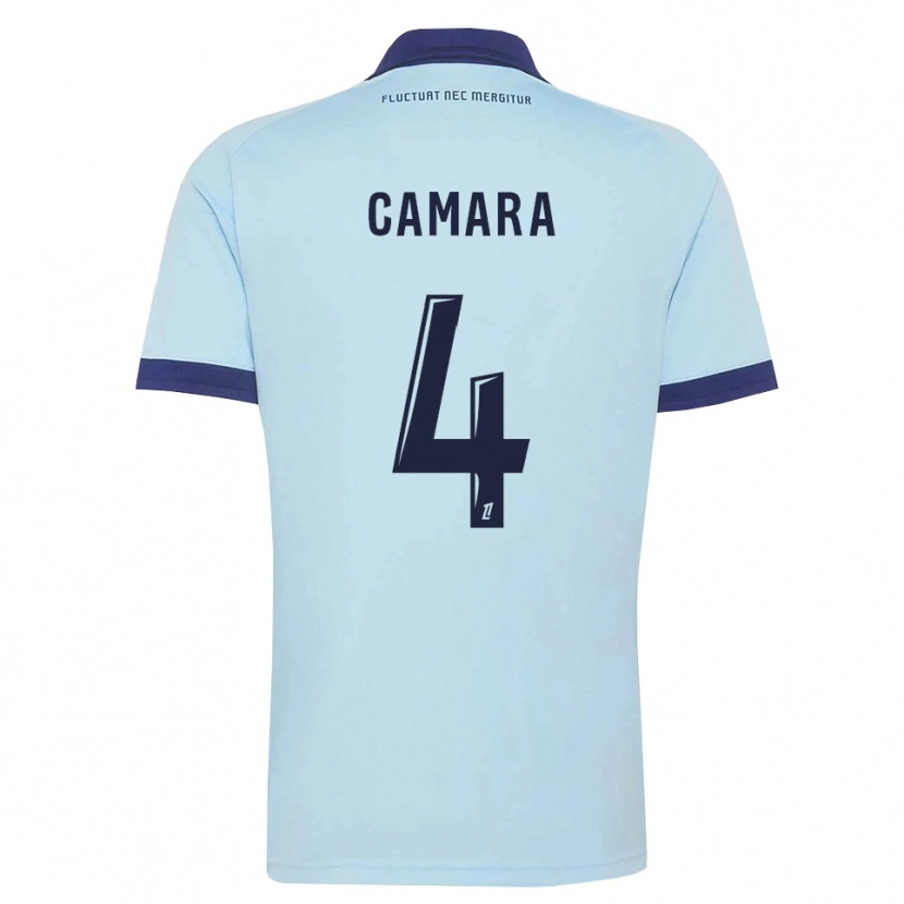 Danxen Criança Camisola Alseny Camara #4 Azul Centáurea Preto Alternativa 2026/27 Camisa