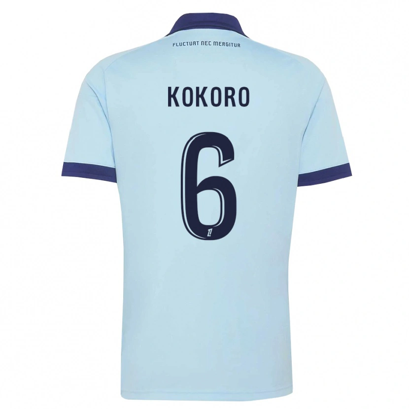 Danxen Criança Camisola Clarence Kokoro #6 Azul Centáurea Preto Alternativa 2026/27 Camisa