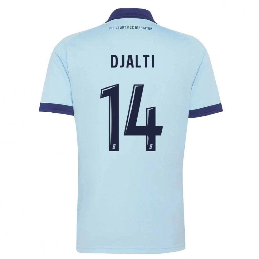 Danxen Criança Camisola Nadir Djalti #14 Azul Centáurea Preto Alternativa 2026/27 Camisa