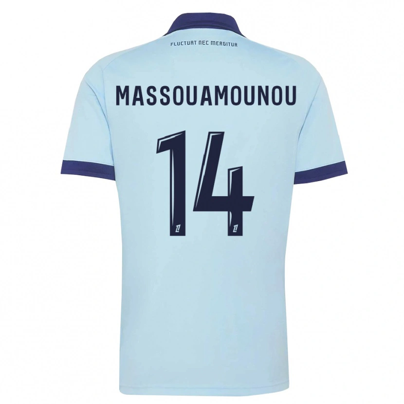 Danxen Criança Camisola Patino Massouamounou #14 Azul Centáurea Preto Alternativa 2026/27 Camisa