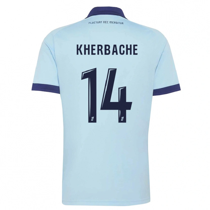 Danxen Criança Camisola Yoann Kherbache #14 Azul Centáurea Preto Alternativa 2026/27 Camisa