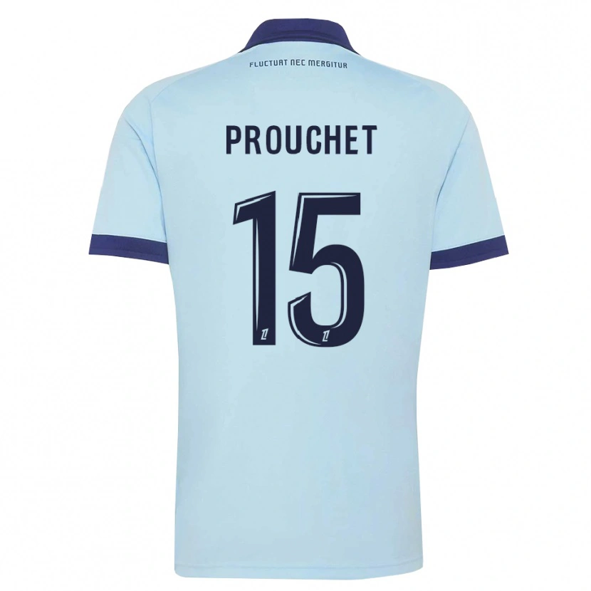 Danxen Criança Camisola Killian Prouchet #15 Azul Centáurea Preto Alternativa 2026/27 Camisa