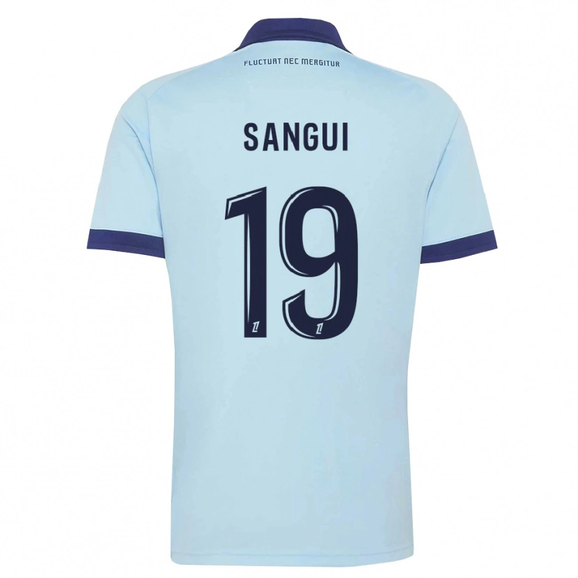 Danxen Criança Camisola Nhoa Sangui #19 Azul Centáurea Preto Alternativa 2026/27 Camisa