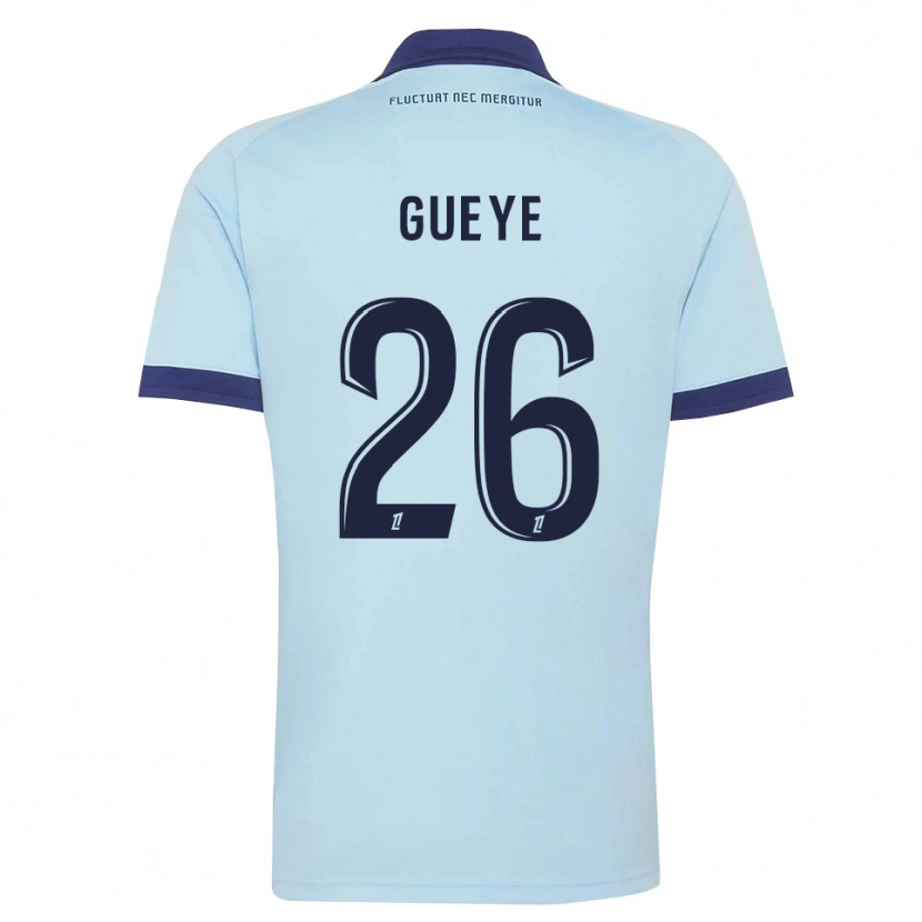 Danxen Criança Camisola Lamine Gueye #26 Azul Centáurea Preto Alternativa 2026/27 Camisa