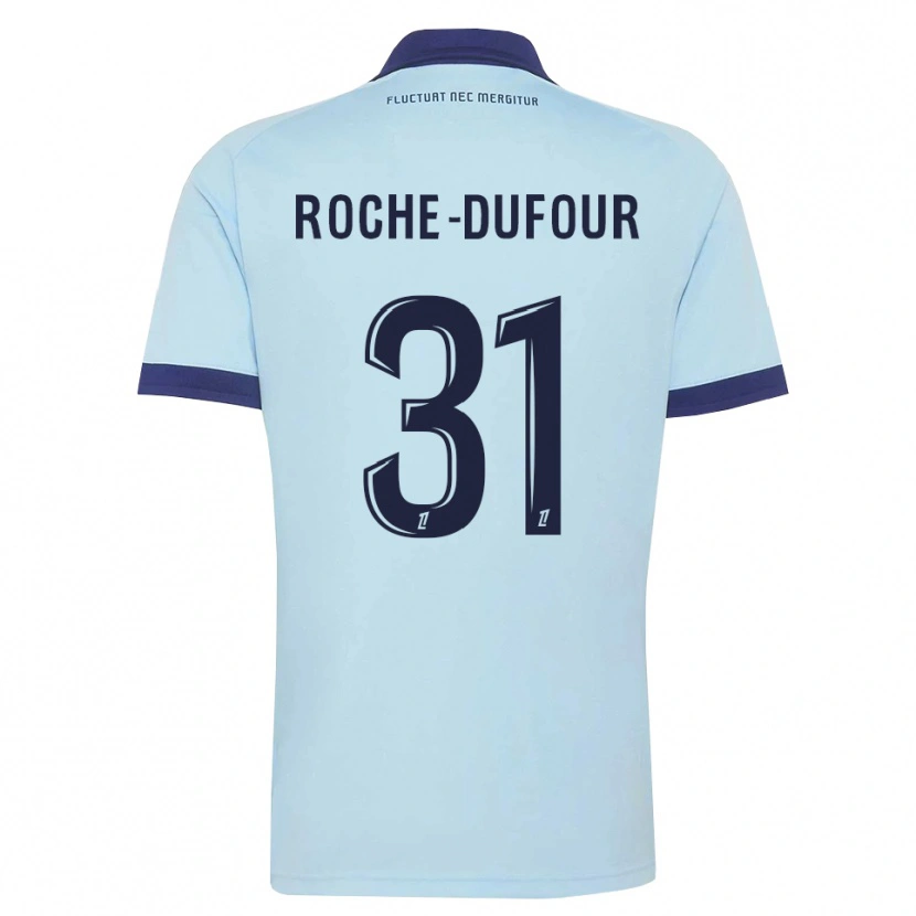 Danxen Criança Camisola Kenza Roche Dufour #31 Azul Centáurea Preto Alternativa 2026/27 Camisa