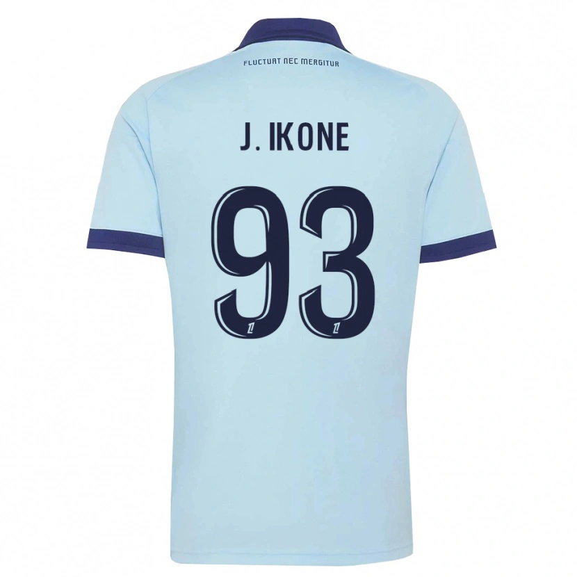 Danxen Criança Camisola Jonathan Ikoné #93 Azul Centáurea Preto Alternativa 2026/27 Camisa