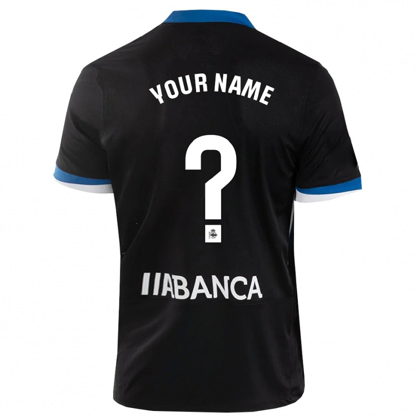 Danxen Criança Camisola Seu Nome #0 Preto Branco Azul Alternativa 2026/27 Camisa