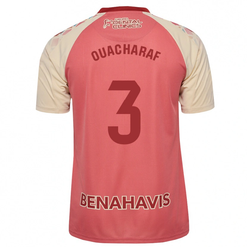Danxen Criança Camisola Bilal Ouacharaf #3 Rosa Claro Vermelho Azul Alternativa 2026/27 Camisa