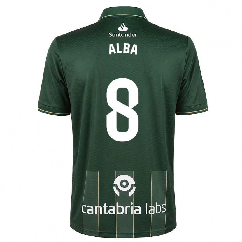 Danxen Criança Camisola Alba Luzuriaga Albelda #8 Cinza Ardósia Escuro Branco Alternativa 2026/27 Camisa