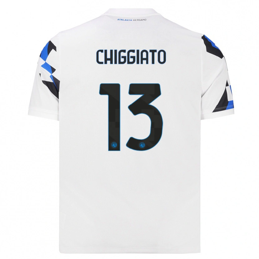 Danxen Criança Camisola Gabriele Chiggiato #13 Branco Vermelho Azul Alternativa 2026/27 Camisa