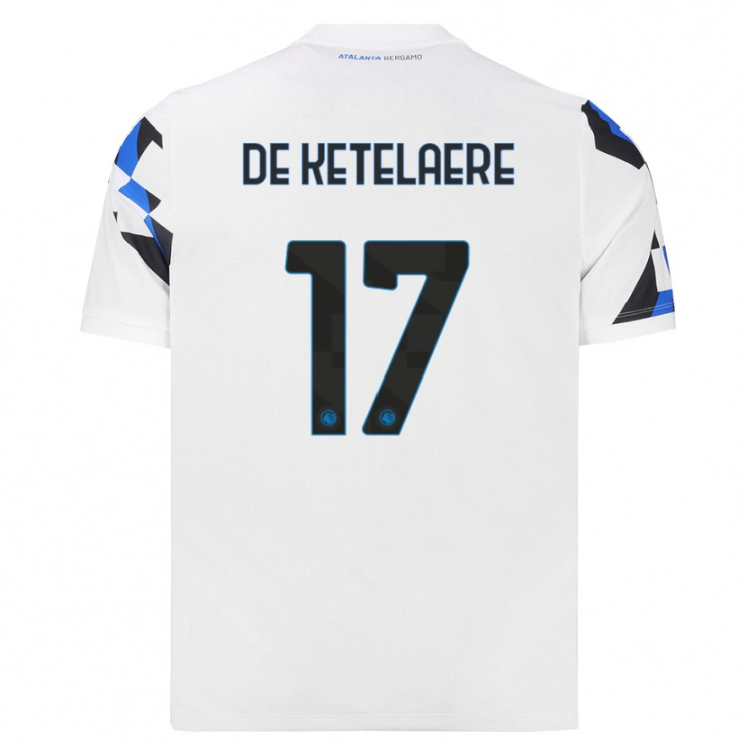 Danxen Criança Camisola Charles De Ketelaere #17 Branco Vermelho Azul Alternativa 2026/27 Camisa