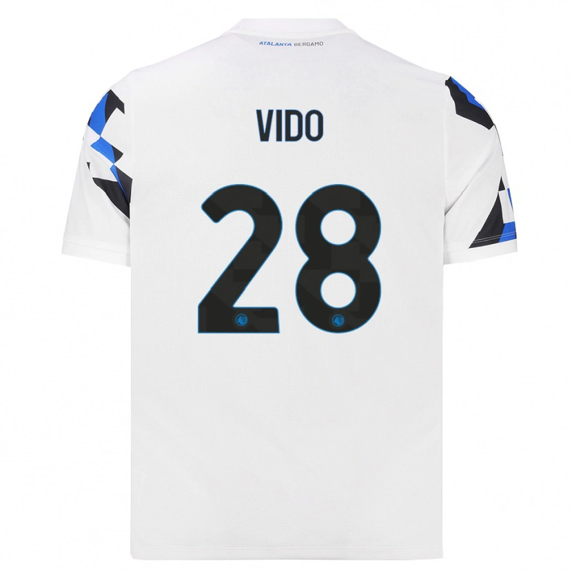 Danxen Criança Camisola Luca Vido #28 Branco Vermelho Azul Alternativa 2026/27 Camisa
