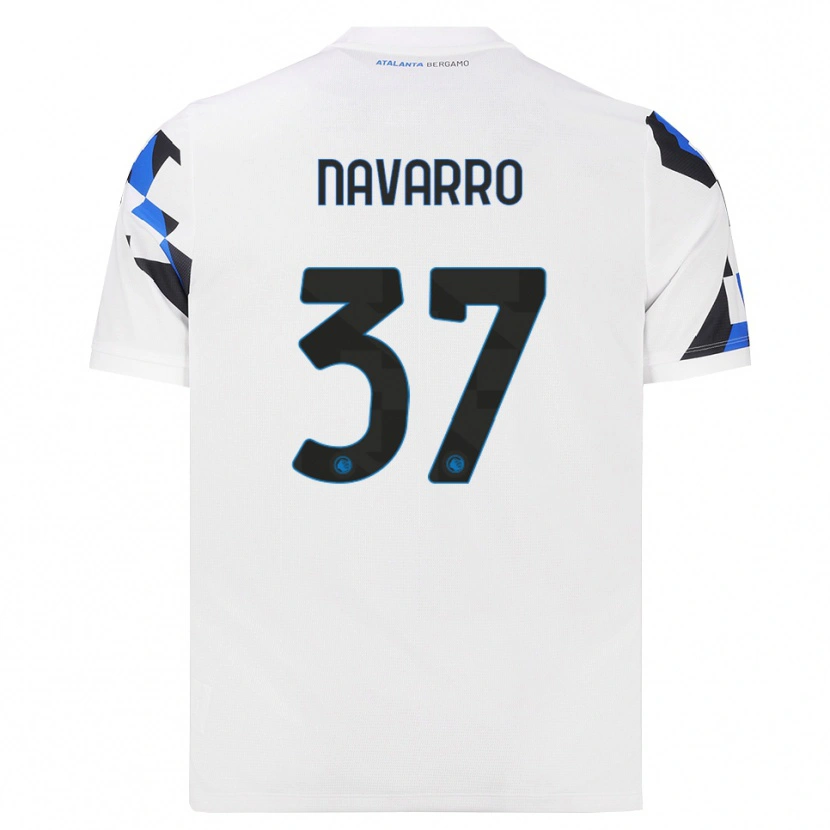 Danxen Criança Camisola Albert Navarro #37 Branco Vermelho Azul Alternativa 2026/27 Camisa