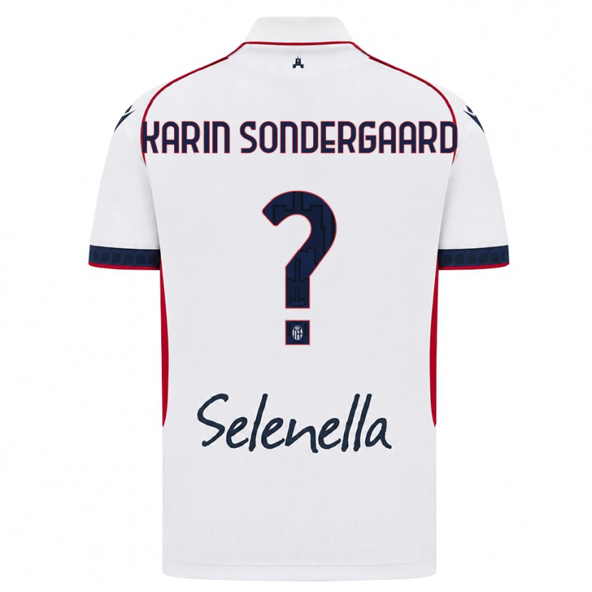 Danxen Criança Camisola Alice Karin Sondergaard #0 Branco Vermelho Azul Real Alternativa 2026/27 Camisa