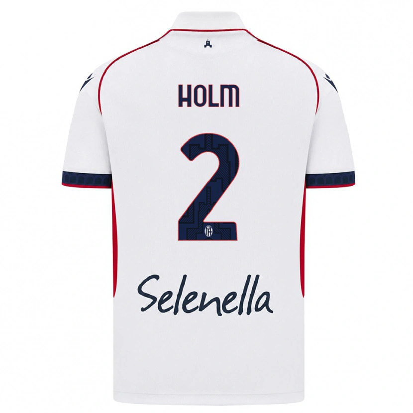 Danxen Criança Camisola Emil Holm #2 Branco Vermelho Azul Real Alternativa 2026/27 Camisa