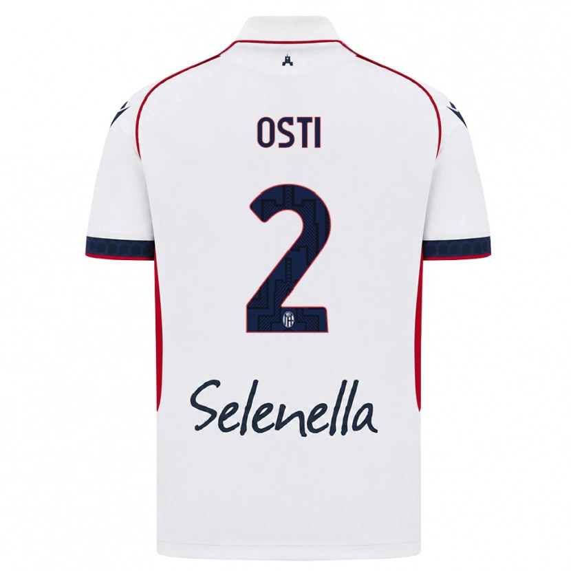 Danxen Criança Camisola Gabriele Osti #2 Branco Vermelho Azul Real Alternativa 2026/27 Camisa