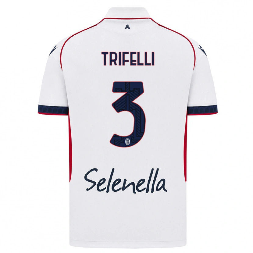 Danxen Criança Camisola Edoardo Trifelli #3 Branco Vermelho Azul Real Alternativa 2026/27 Camisa