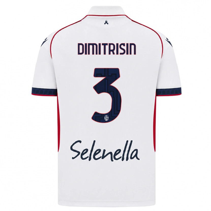 Danxen Criança Camisola Danila Dimitrișin #3 Branco Vermelho Azul Real Alternativa 2026/27 Camisa