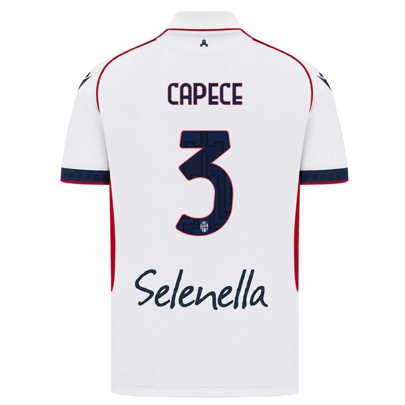 Danxen Criança Camisola Matteo Capece #3 Branco Vermelho Azul Real Alternativa 2026/27 Camisa