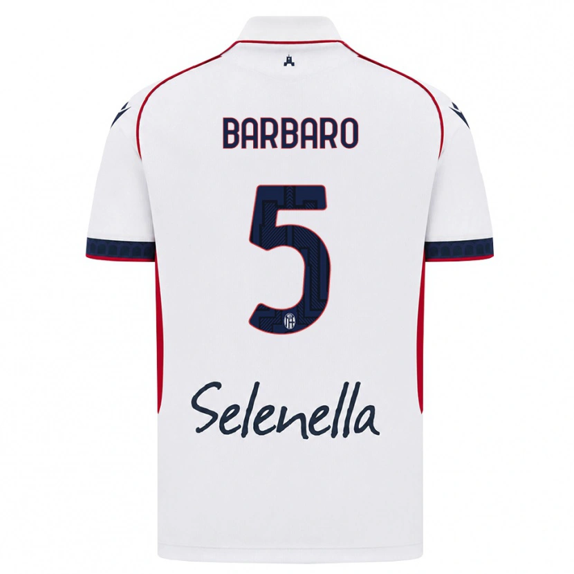 Danxen Criança Camisola Elia Barbaro #5 Branco Vermelho Azul Real Alternativa 2026/27 Camisa