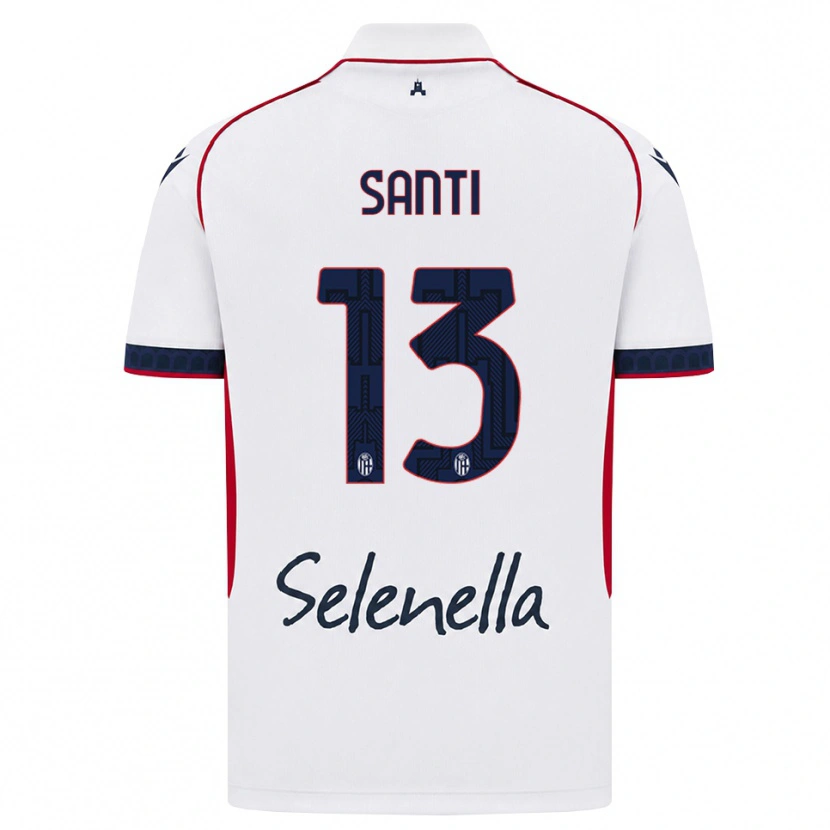 Danxen Criança Camisola Manuel Santi #13 Branco Vermelho Azul Real Alternativa 2026/27 Camisa