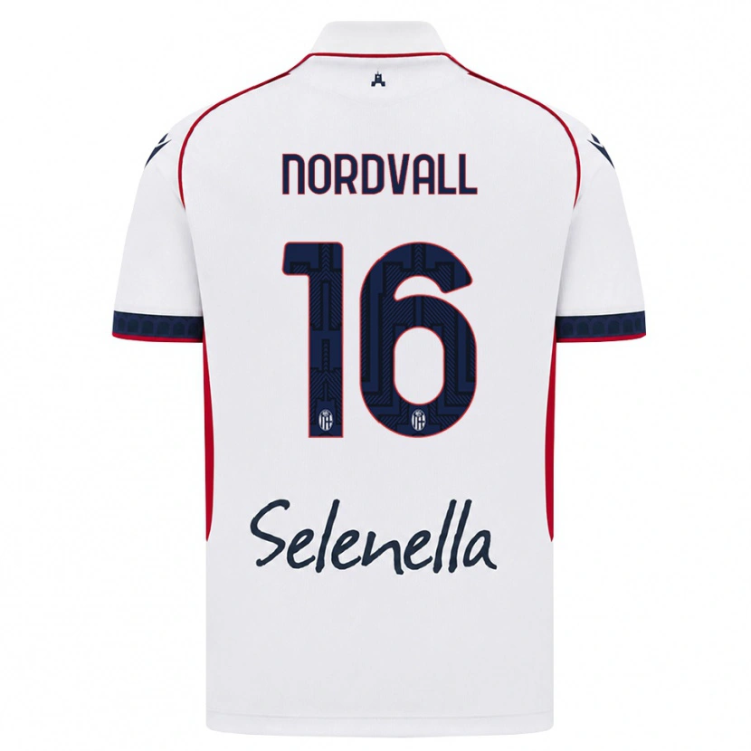 Danxen Criança Camisola Ossian Nordvall #16 Branco Vermelho Azul Real Alternativa 2026/27 Camisa