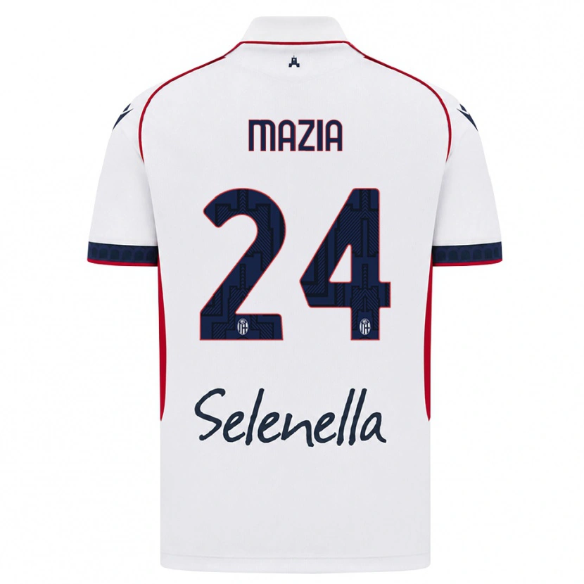Danxen Criança Camisola Andrea Mazia #24 Branco Vermelho Azul Real Alternativa 2026/27 Camisa