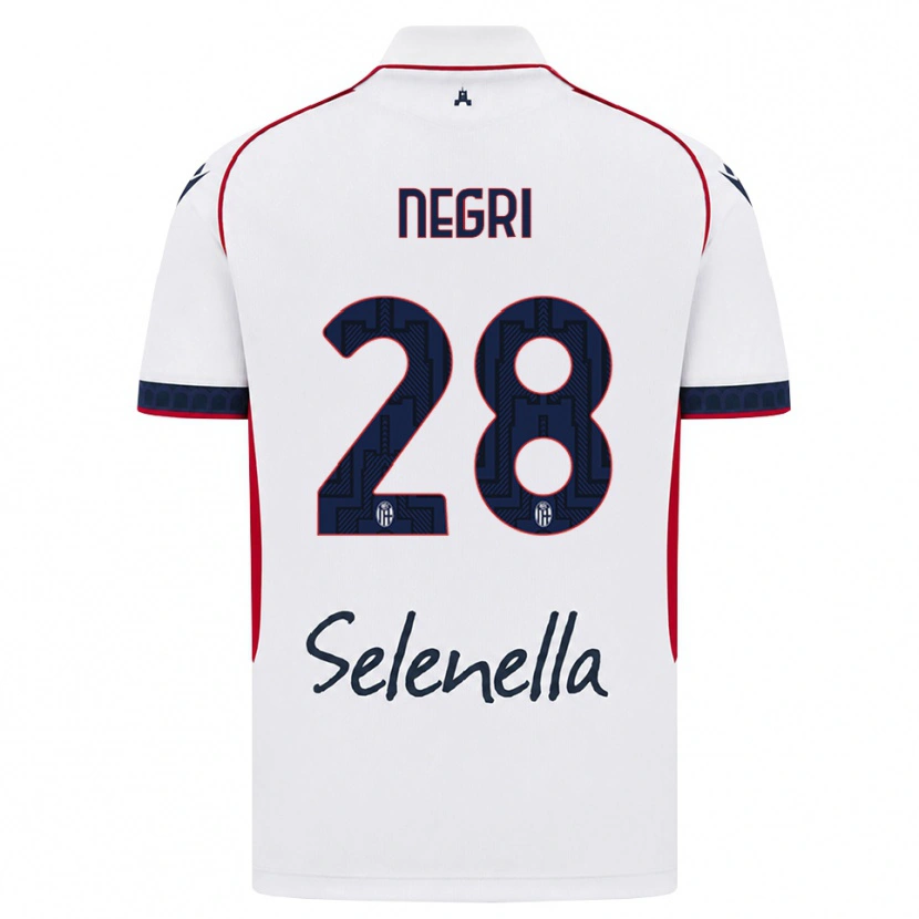 Danxen Criança Camisola Simone Negri #28 Branco Vermelho Azul Real Alternativa 2026/27 Camisa