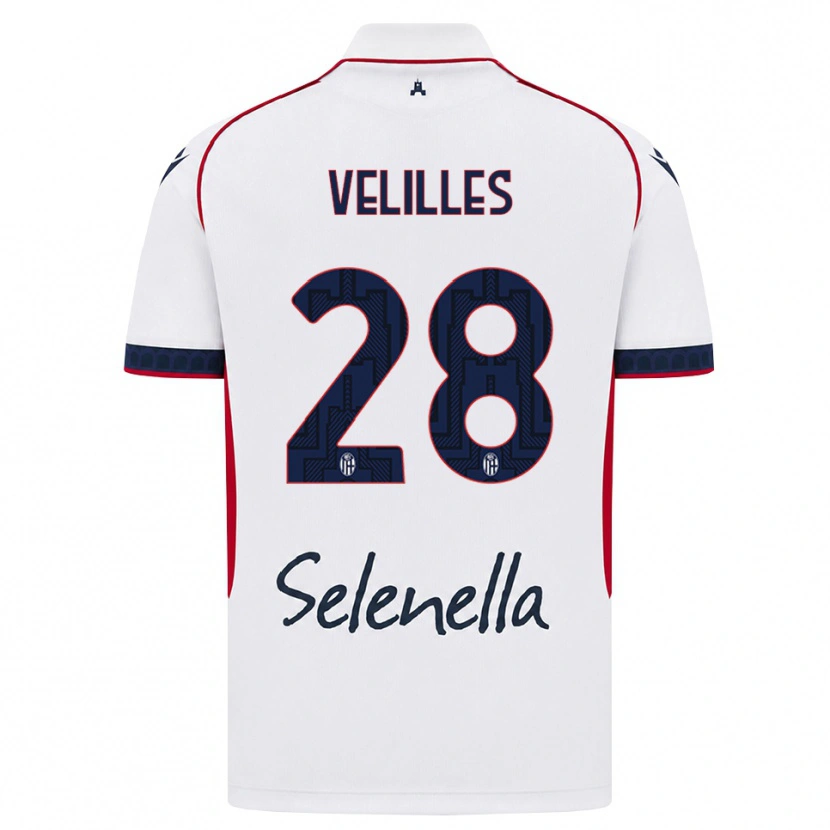 Danxen Criança Camisola Aarón Velilles #28 Branco Vermelho Azul Real Alternativa 2026/27 Camisa