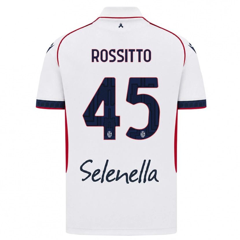 Danxen Criança Camisola Niccoló Rossitto #45 Branco Vermelho Azul Real Alternativa 2026/27 Camisa