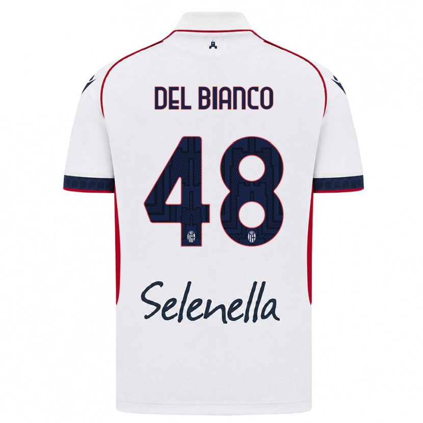 Danxen Criança Camisola Riccardo Del Bianco #48 Branco Vermelho Azul Real Alternativa 2026/27 Camisa
