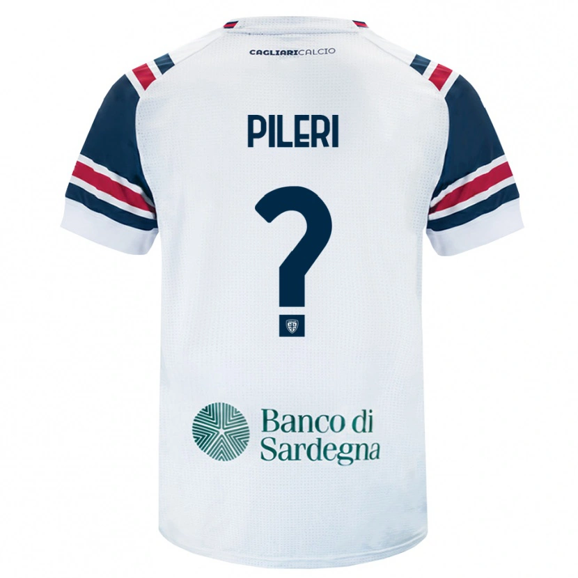 Danxen Criança Camisola Matteo Pileri #0 Branco Vermelho Verde Alternativa 2026/27 Camisa