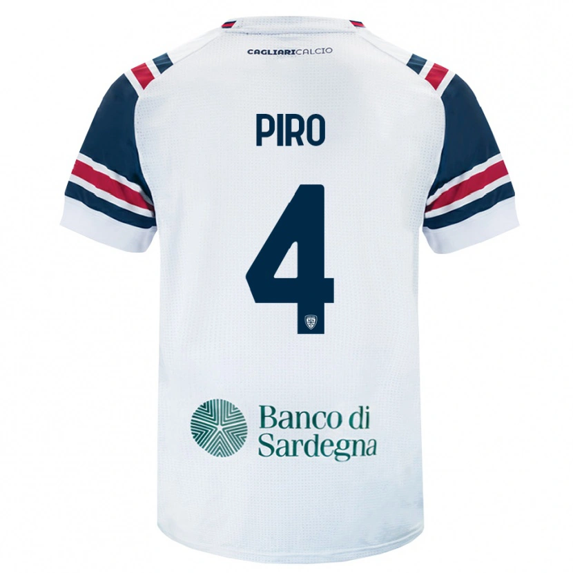 Danxen Criança Camisola Samuele Piro #4 Branco Vermelho Verde Alternativa 2026/27 Camisa