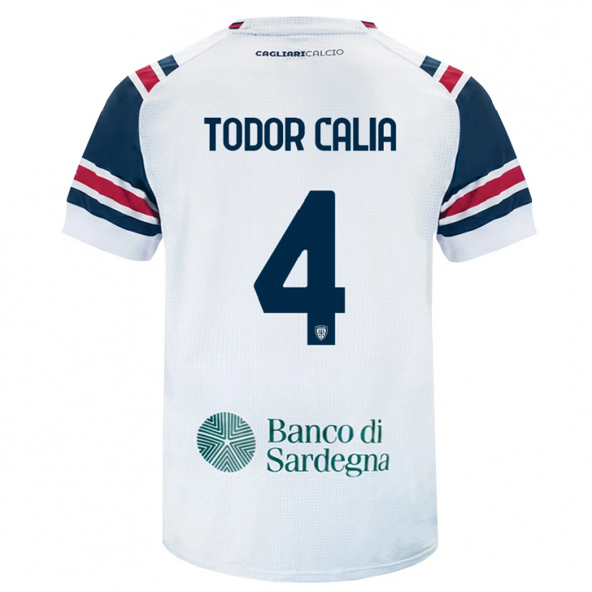 Danxen Criança Camisola Francesco Todor Calia #4 Branco Vermelho Verde Alternativa 2026/27 Camisa
