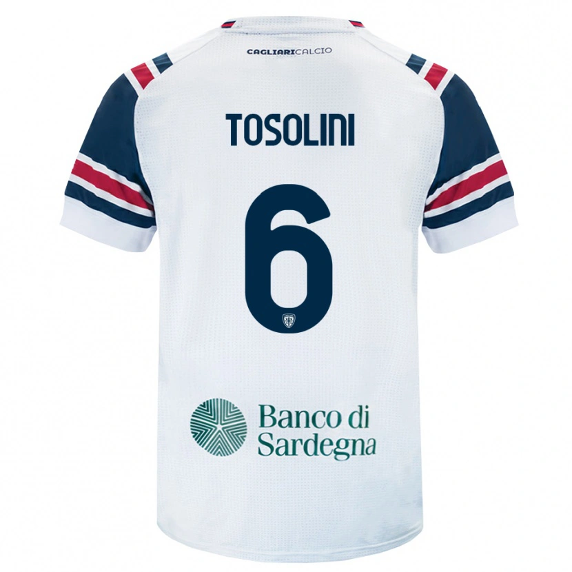 Danxen Criança Camisola Nicolas Tosolini #6 Branco Vermelho Verde Alternativa 2026/27 Camisa
