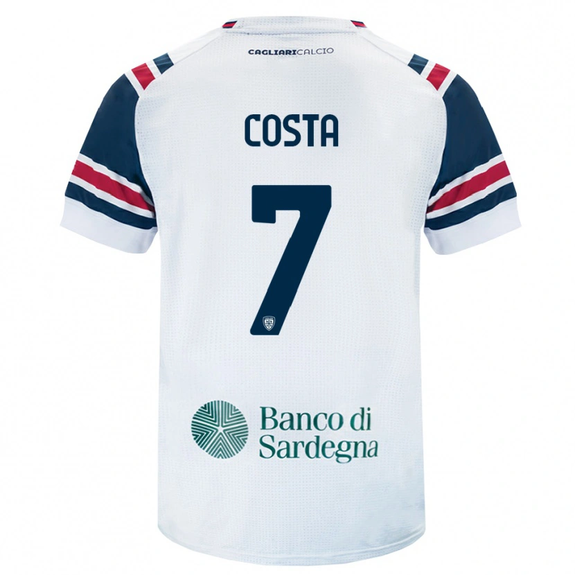 Danxen Criança Camisola Luca Costa #7 Branco Vermelho Verde Alternativa 2026/27 Camisa