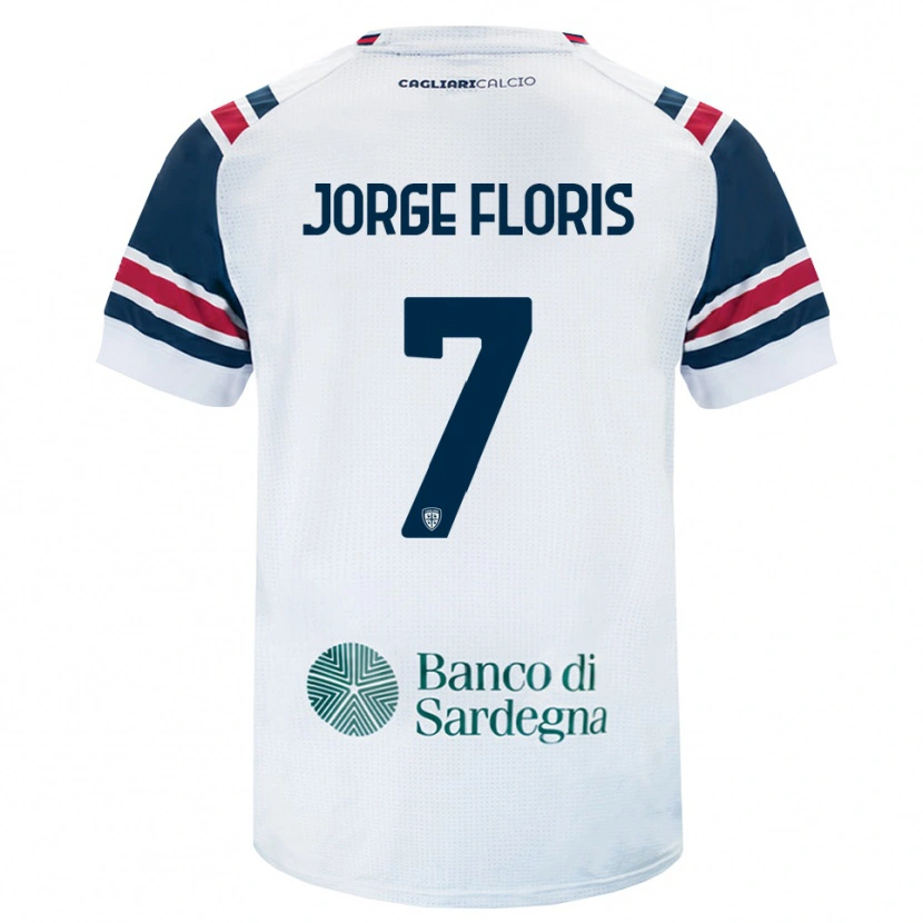 Danxen Criança Camisola Nicolò Jorge Floris #7 Branco Vermelho Verde Alternativa 2026/27 Camisa