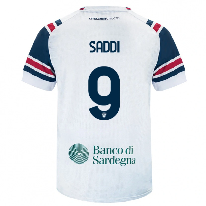 Danxen Criança Camisola Gianluca Saddi #9 Branco Vermelho Verde Alternativa 2026/27 Camisa