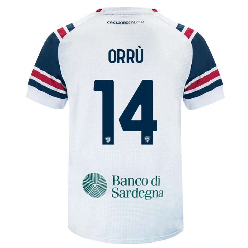 Danxen Criança Camisola Gabriele Orrù #14 Branco Vermelho Verde Alternativa 2026/27 Camisa