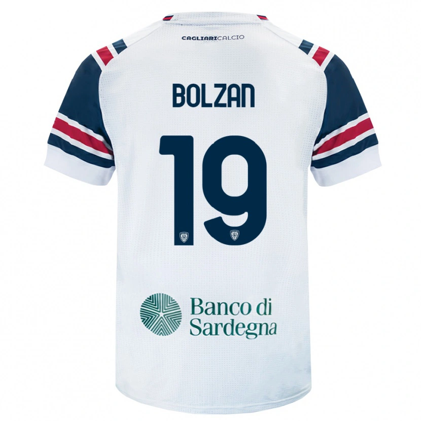 Danxen Criança Camisola Alessandro Bolzan #19 Branco Vermelho Verde Alternativa 2026/27 Camisa